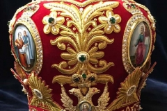 βελούδο κόκκινο Μίτρα δεσποτική 5
