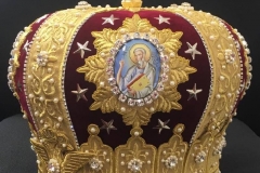 Μίτρα αρχιερατική βελούδο γκρενά 10