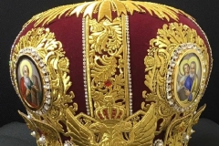 Μίτρα αρχιερατική βελούδο γκρενά 12