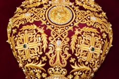 Μίτρα αρχιερατική βελούδο γκρενά 14