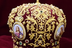 Μίτρα αρχιερατική βελούδο γκρενά 15