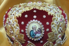 Μίτρα αρχιερατική βελούδο γκρενά 6