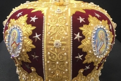 Μίτρα αρχιερατική βελούδο γκρενά 8