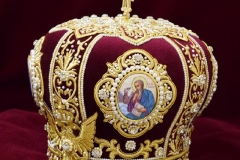 Μίτρα αρχιερατική βελούδο γκρενά 9