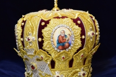 Μίτρα αρχιερατική βελούδο γκρενά 18