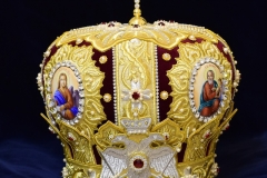 Μίτρα αρχιερατική βελούδο γκρενά 19