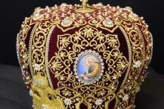 Μίτρα αρχιερατική βελούδο γκρενά 20