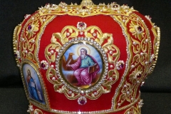 Αρχιερατική Μίτρα μεταξωτό κόκκινο 1