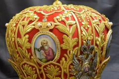 Αρχιερατική Μίτρα μεταξωτό κόκκινο 2