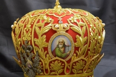 Αρχιερατική Μίτρα μεταξωτό κόκκινο 3