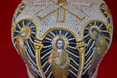 Μίτρα αρχιερατική βελούδο μπλε 10