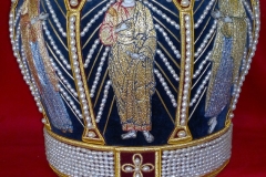 Μίτρα αρχιερατική βελούδο μπλε 11