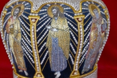 Μίτρα αρχιερατική βελούδο μπλε 3