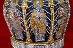 Μίτρα αρχιερατική βελούδο μπλε 5