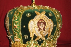 Μίτρα αρχιερατική βελούδο πράσινο 3