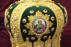 Μίτρα αρχιερατική βελούδο πράσινο 4