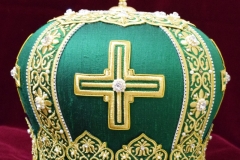 Αρχιερατική Μίτρα μεταξωτό πράσινο 6