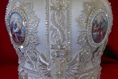 Αρχιερατική μίτρα μεταξωτό λευκό 1