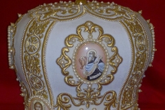 Αρχιερατική μίτρα μεταξωτό λευκό 5