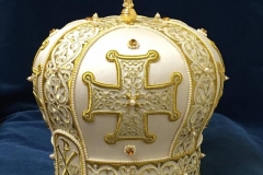 Αρχιερατική μίτρα μεταξωτό λευκό 7