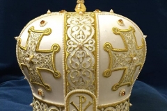 Αρχιερατική μίτρα μεταξωτό λευκό 8