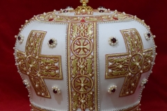 Αρχιερατική μίτρα μεταξωτό λευκό 9